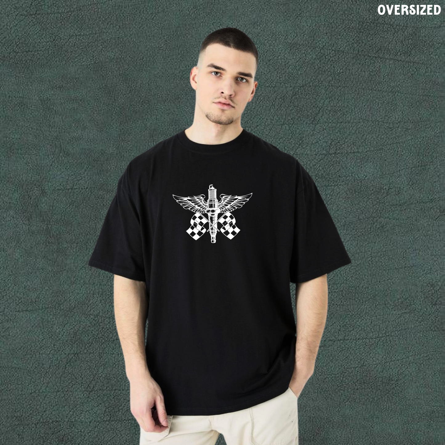 Fear and Gear | Black Oversized T-shirt