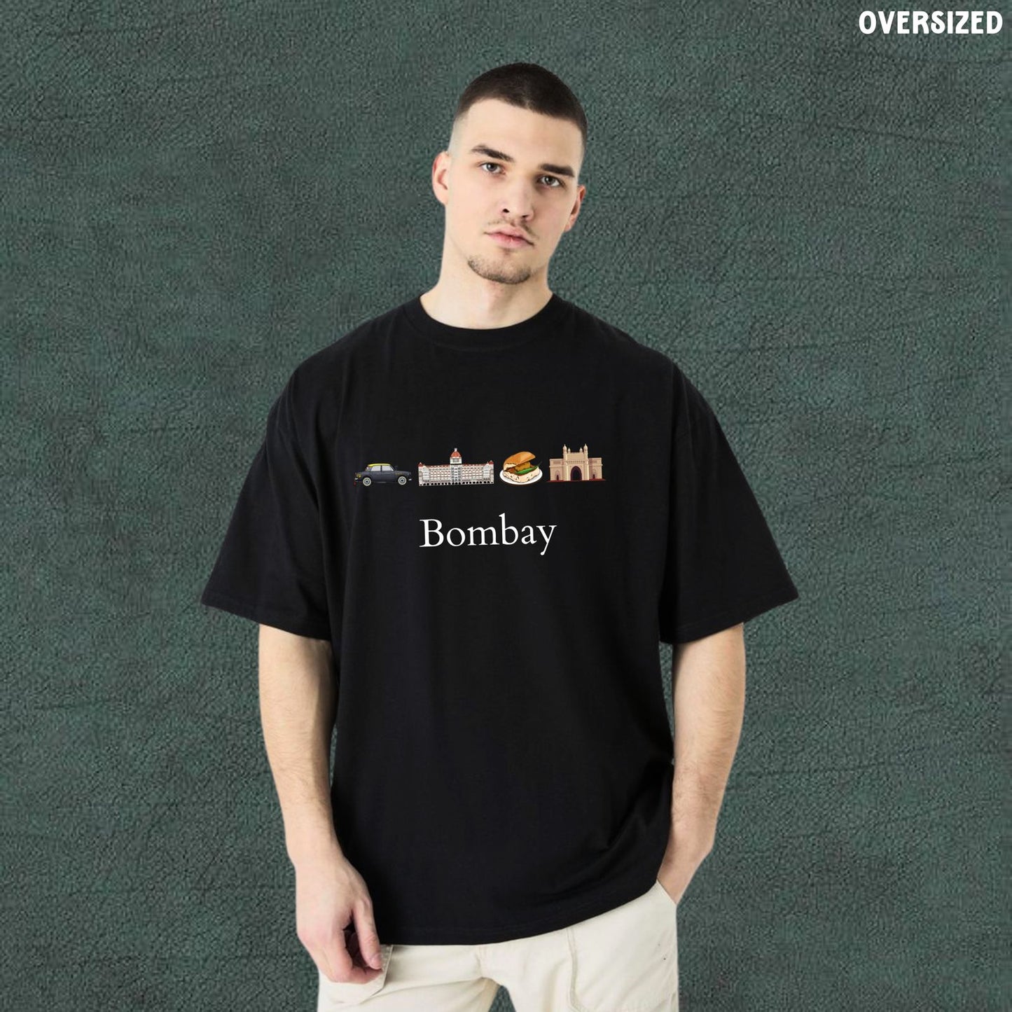 Bombay | Black Oversized Tshirt