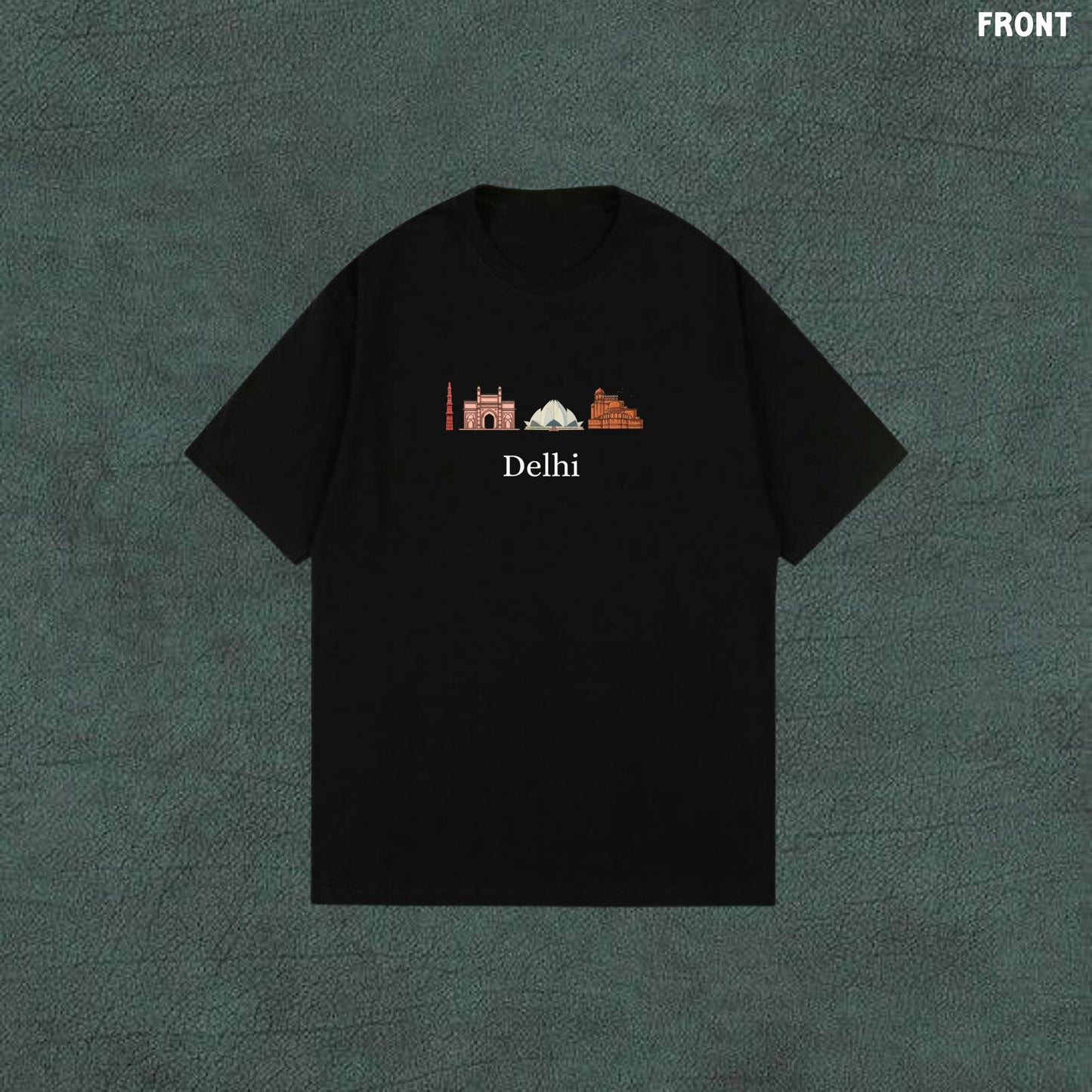 Delhi | Black Oversized Tshirt