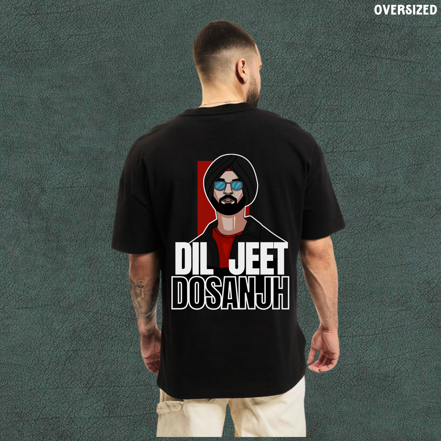 Diljit Dosanjh GOAT | Black Oversized Tshirt