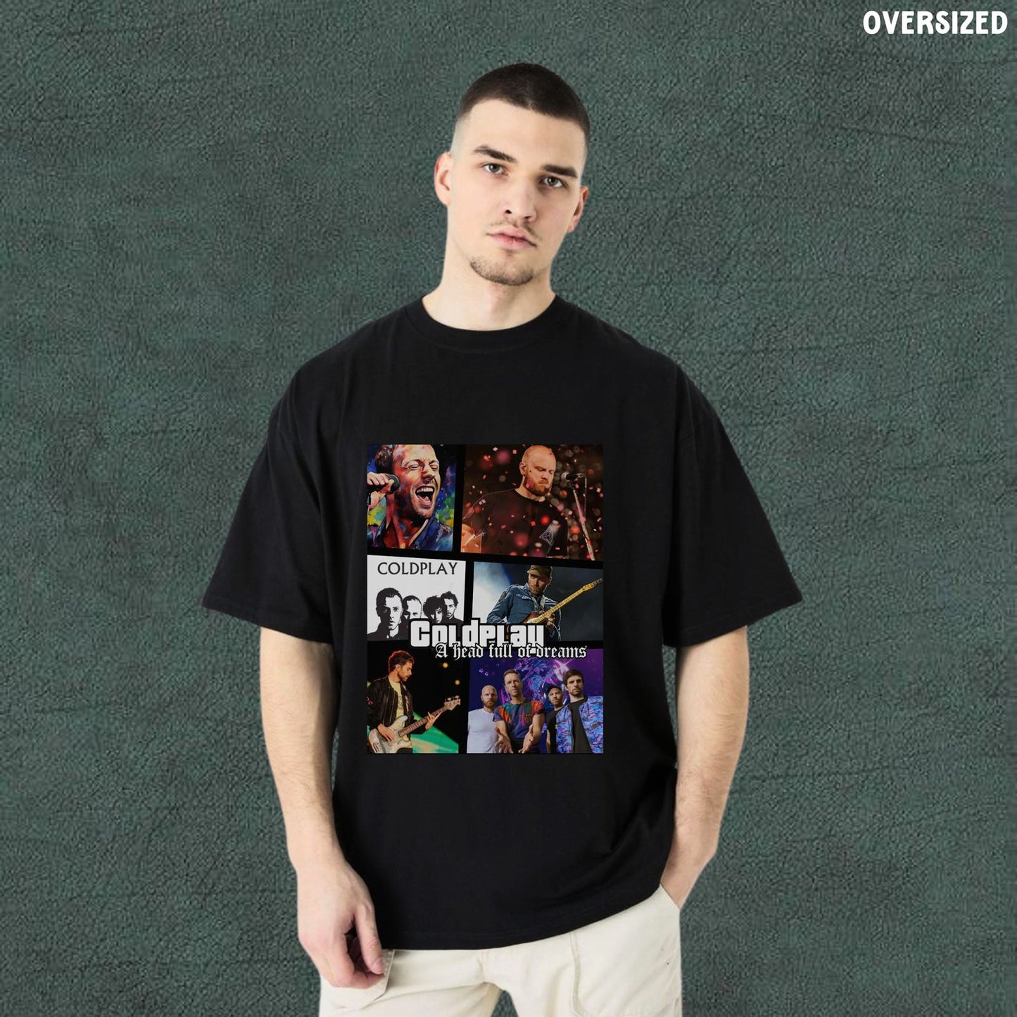 Coldplay GTA Style | Black Oversized T-shirt