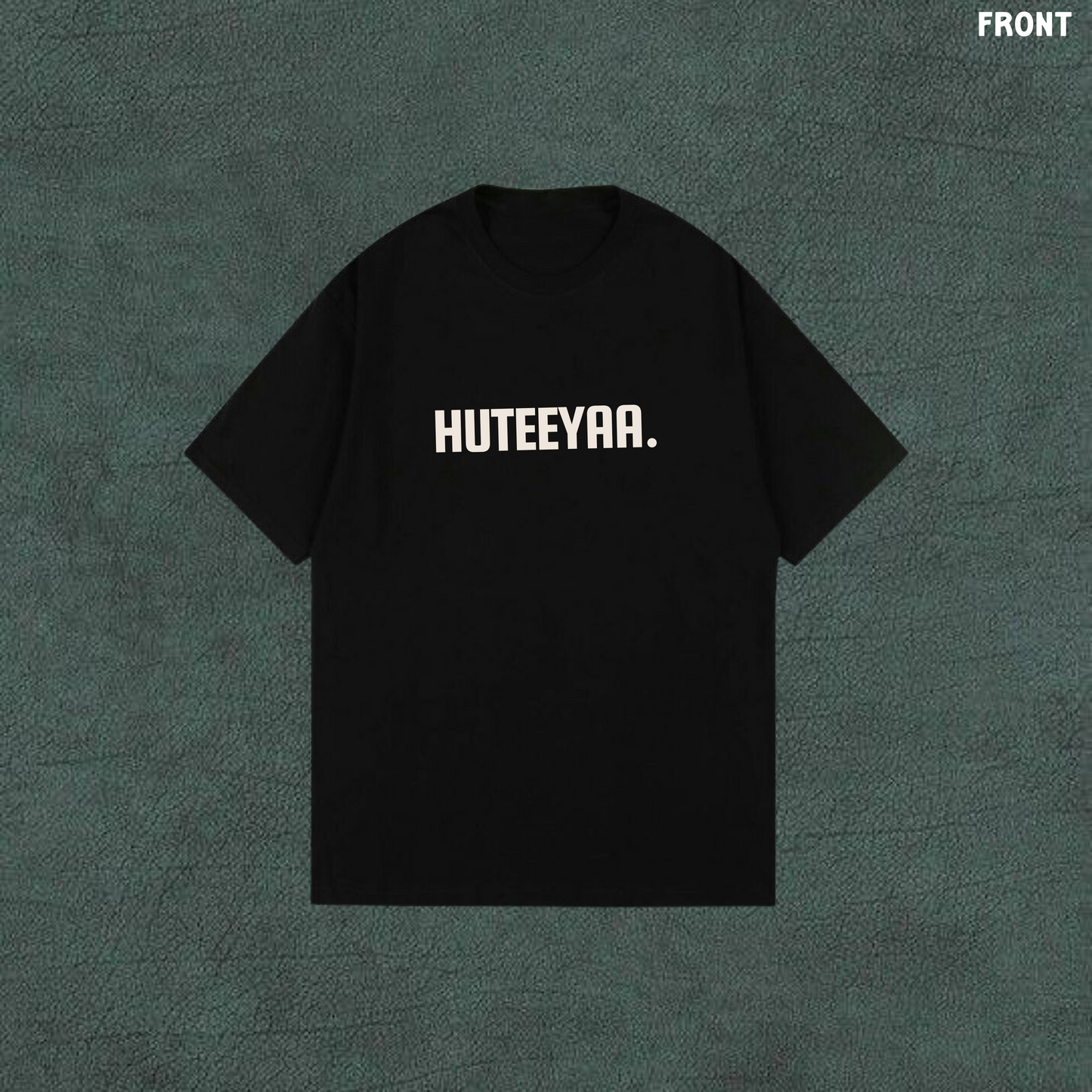 Huteeyaa | Black Oversized Tshirt