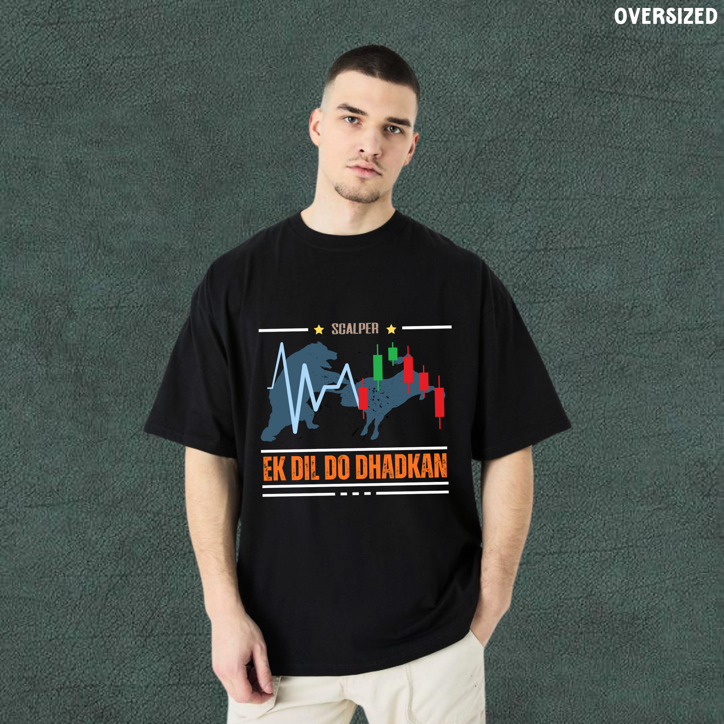 Ek Dil Do Dhadkan | Black Oversized Tshirt