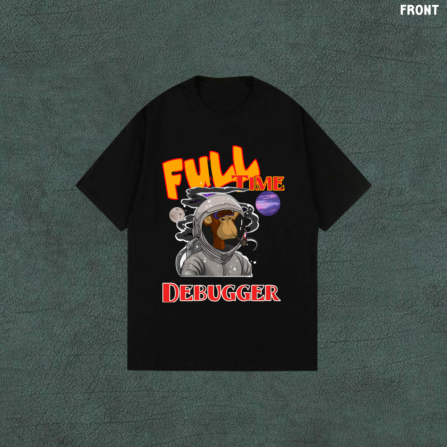Fulltime Debugger | Black Oversized Tshirt