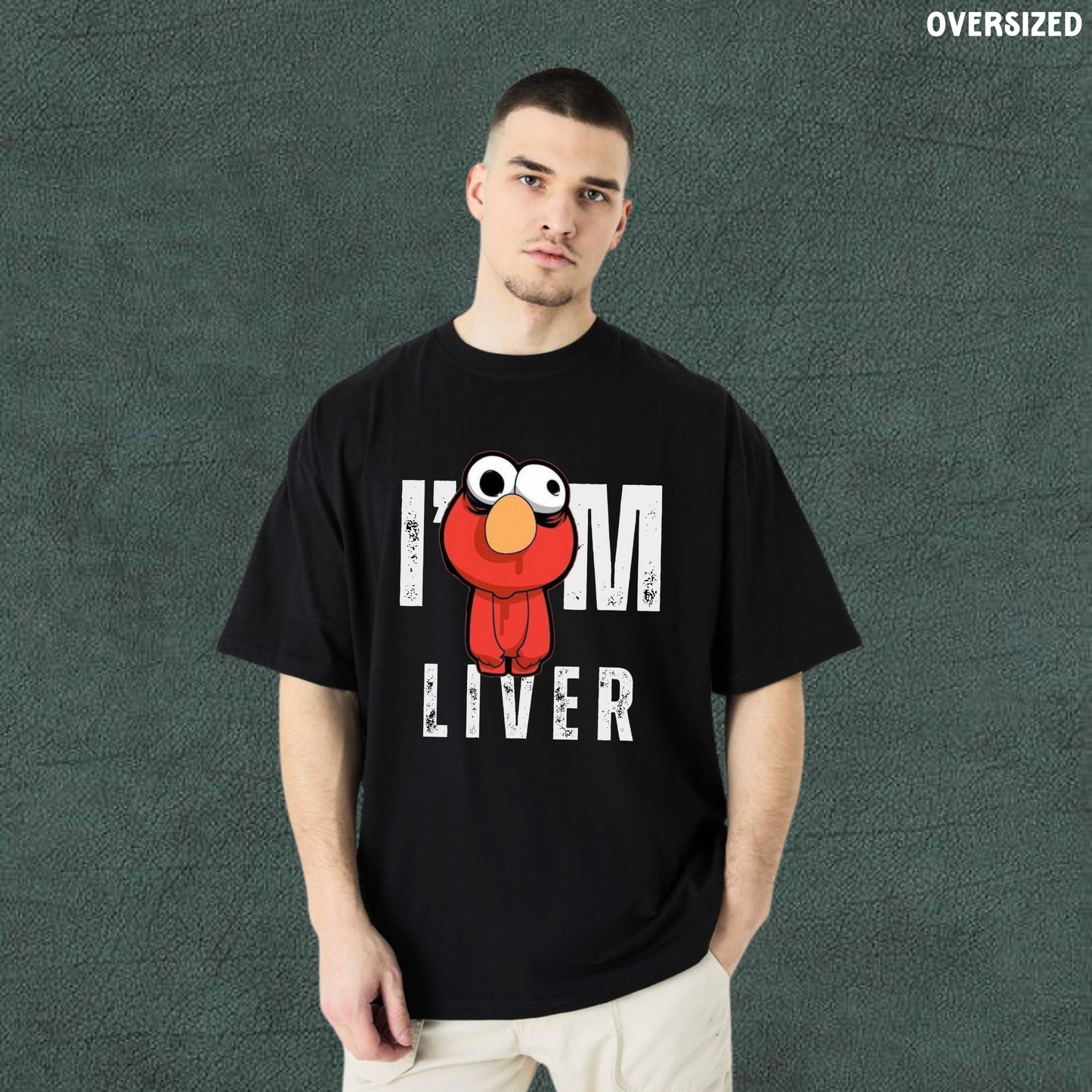 I'm Liver | Black Oversized Tshirt