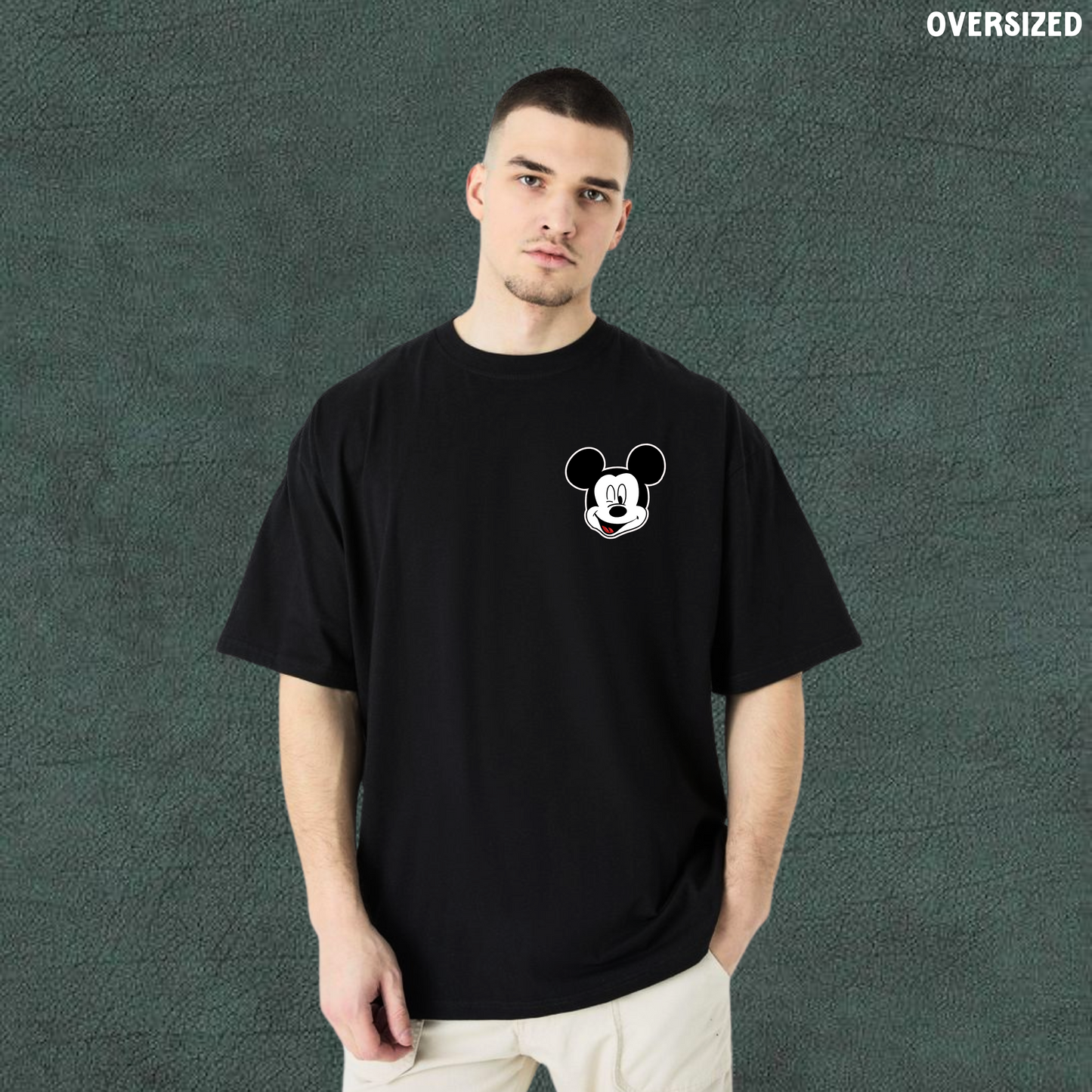 Mickey Mouse | Black Oversized Tshirt