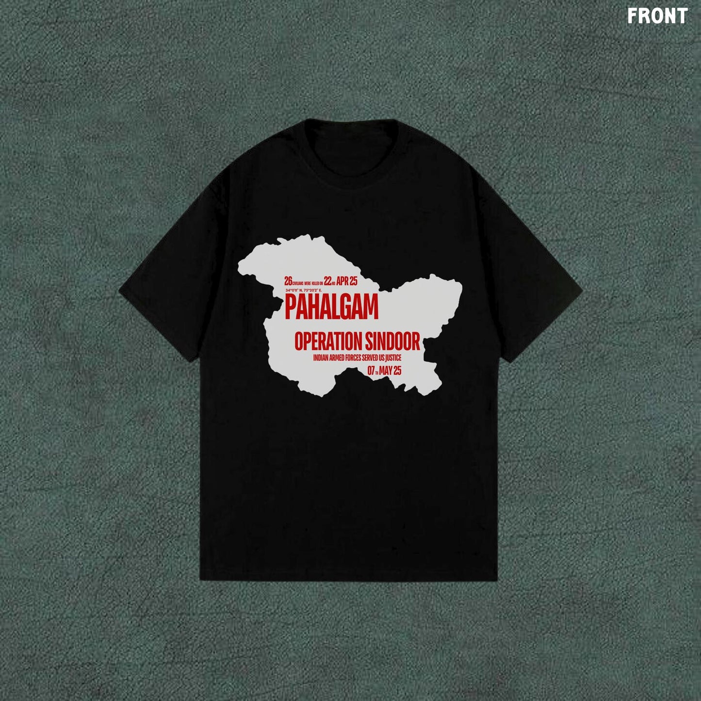 Operation Sindoor | Black Oversized Tshirt