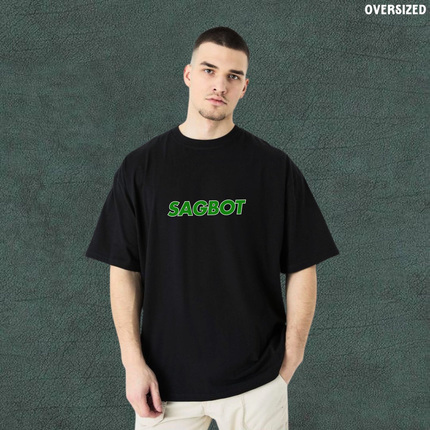 Sagbot | Black Oversized Tshirt