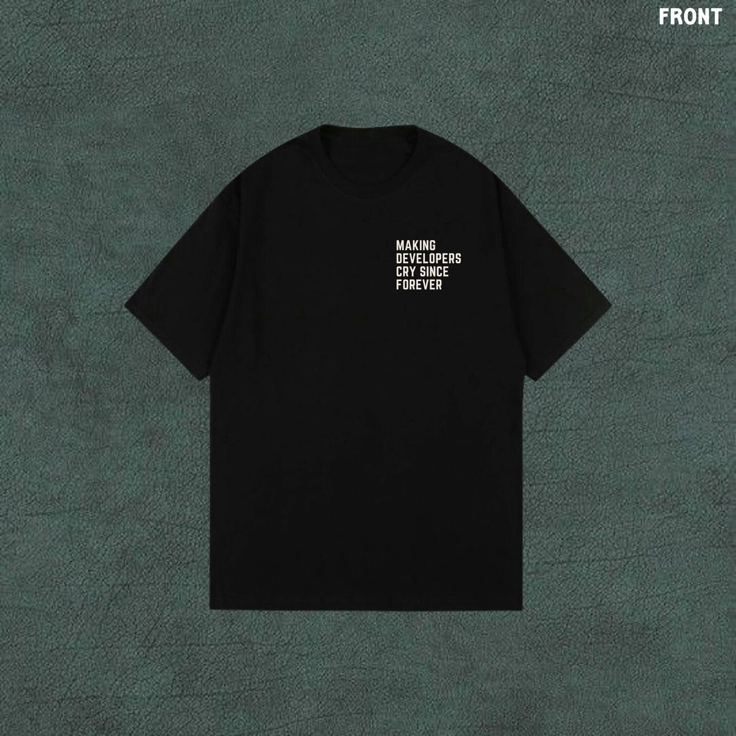 Software Tester | Black Oversized Tshirt