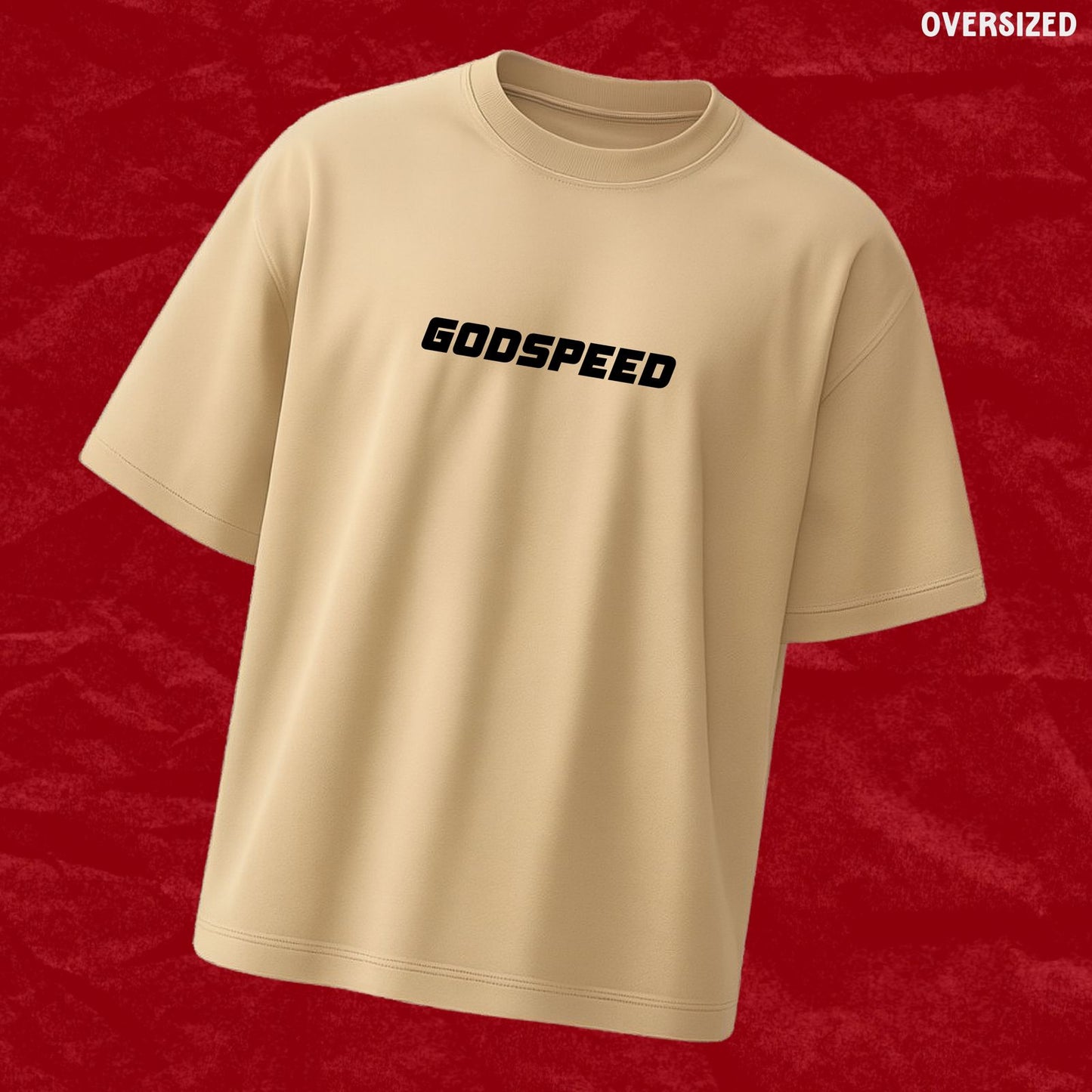 Beast |Beige Oversized T-shirt