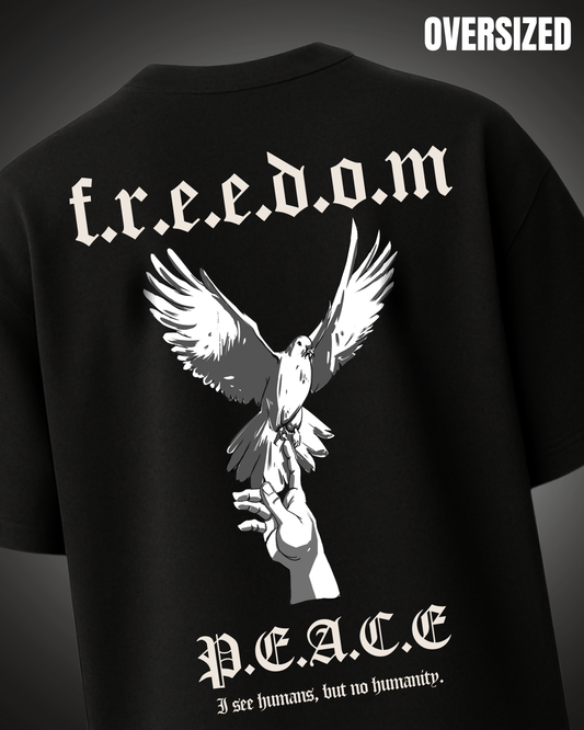 Freedom_Peace_-_Black_Oversized_Tshirt_1_Huteeyaa