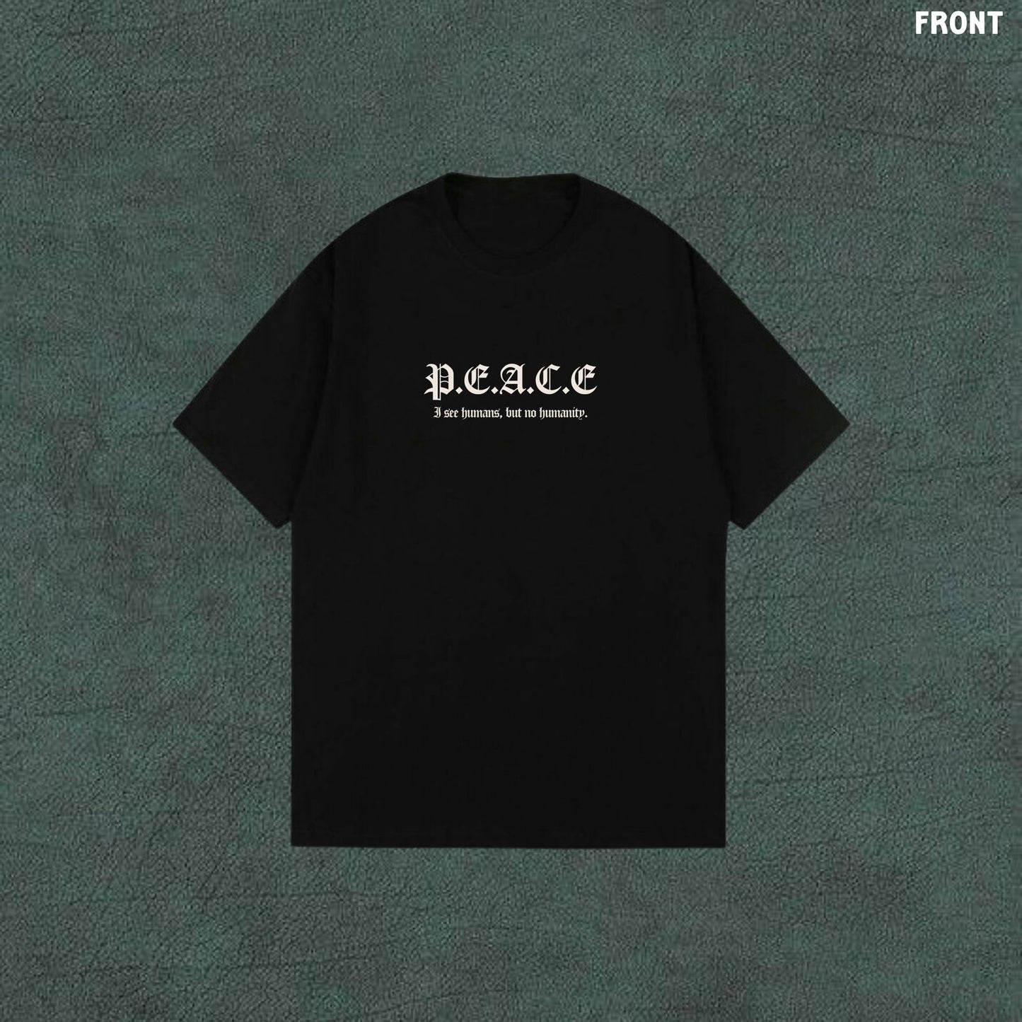 Freedom & Peace | Black Oversized Tshirt