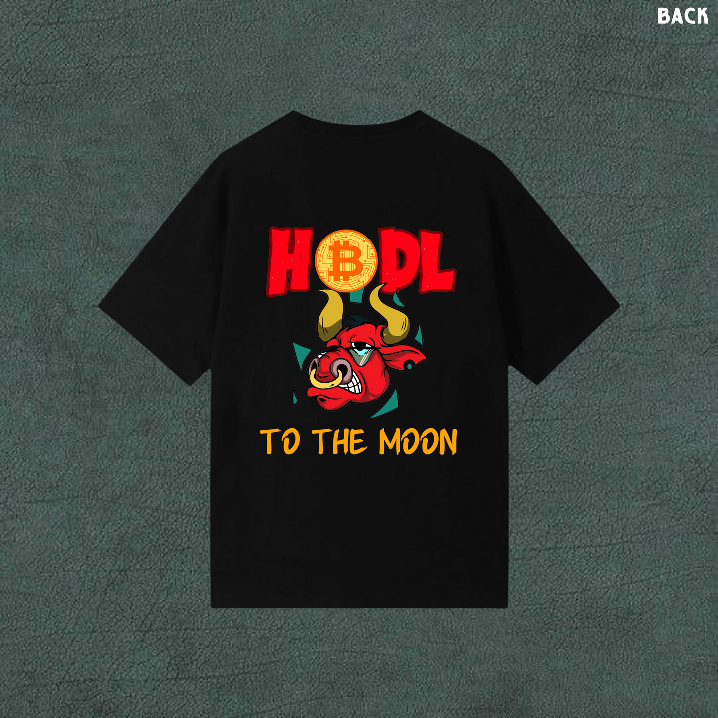 HODL To The Moon | Black Oversized Tshirt