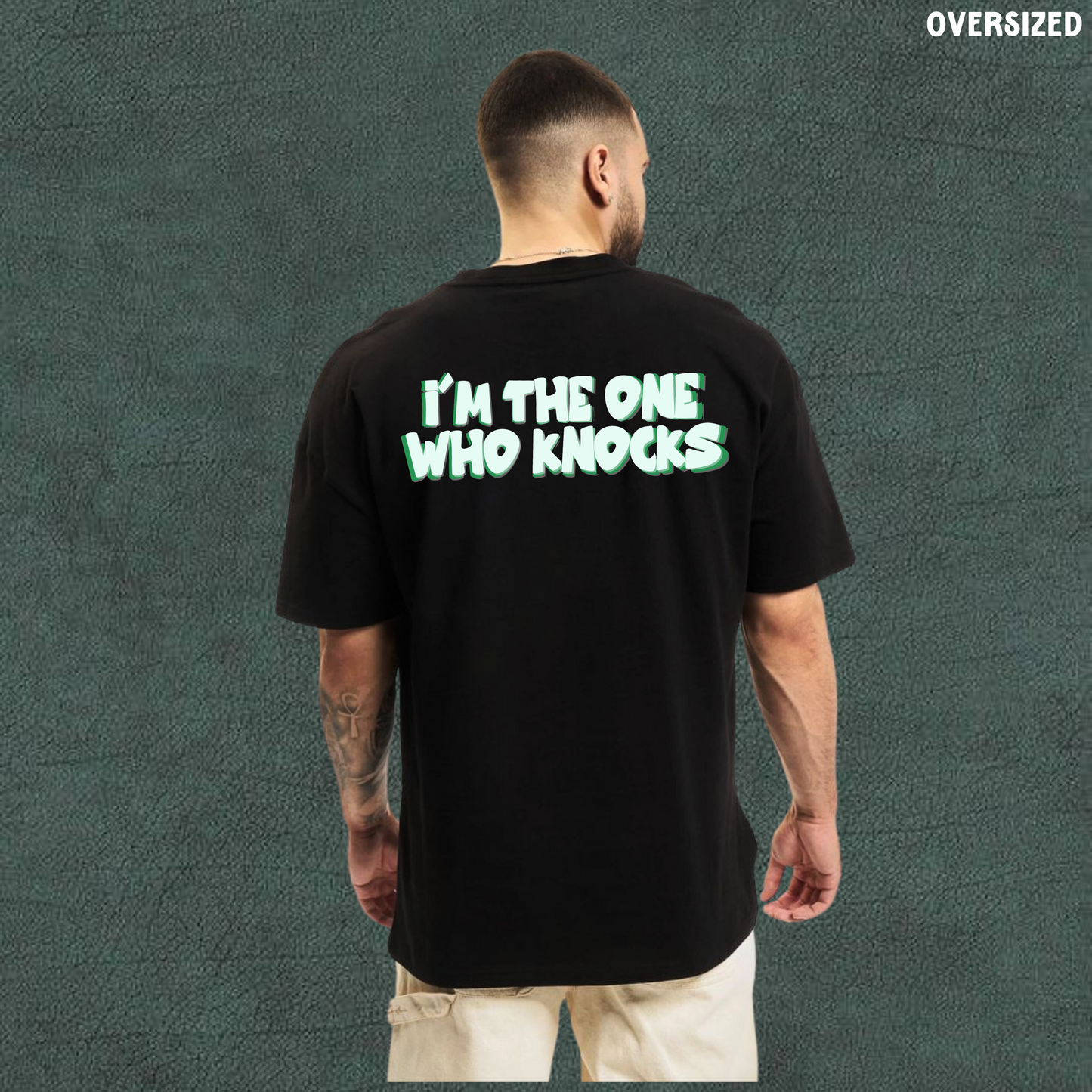 I'm The One Who Knocks | Black Oversized Tshirt