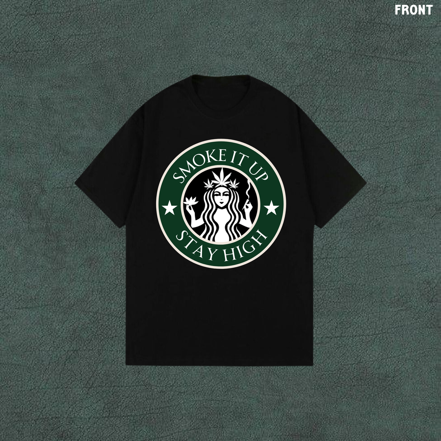 Stay High Parody | Black Oversized Tshirt
