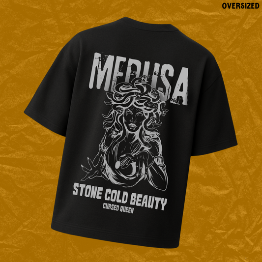 Medusa | Black Oversized Tshirt