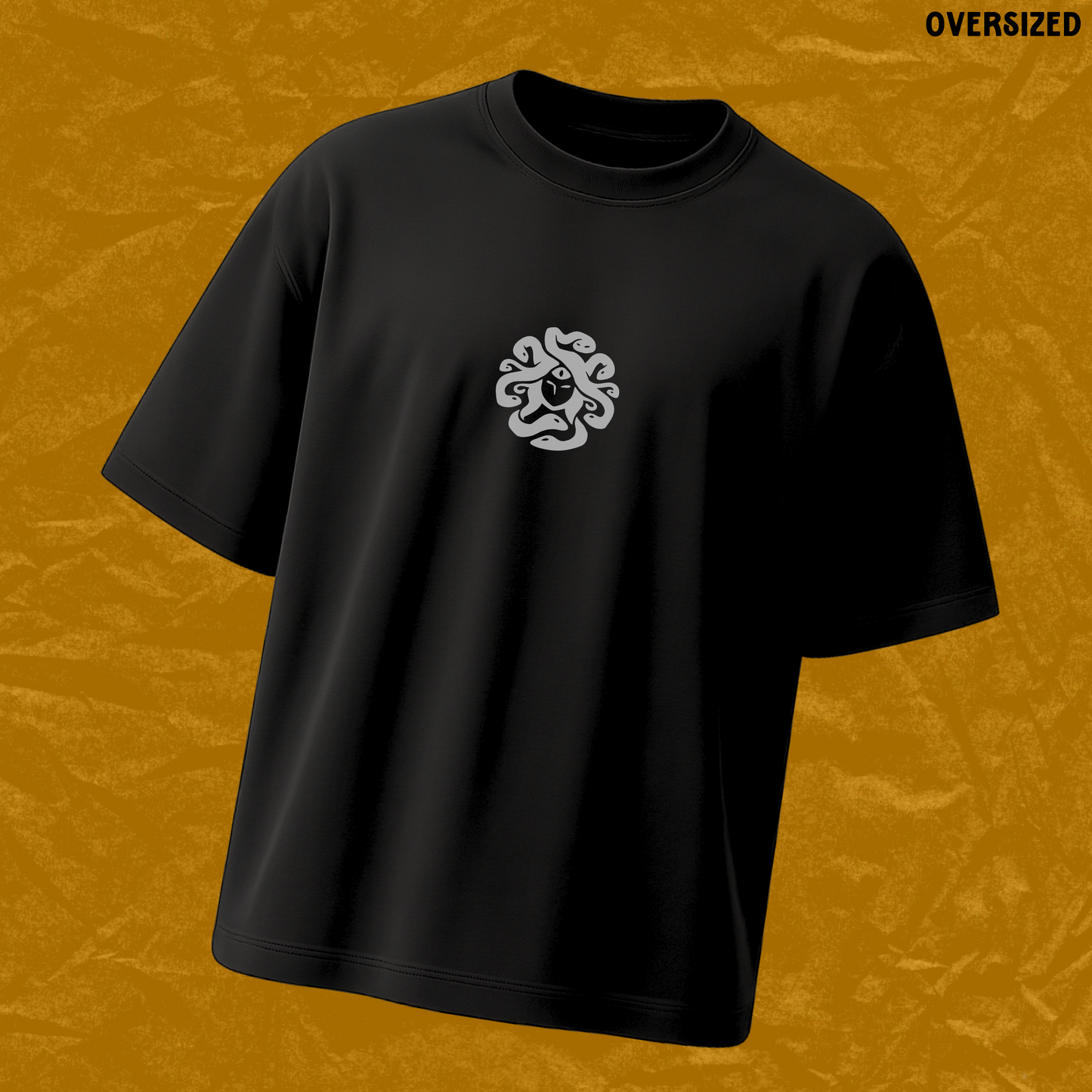 Medusa | Black Oversized Tshirt