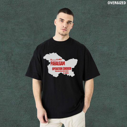 Operation Sindoor | Black Oversized Tshirt